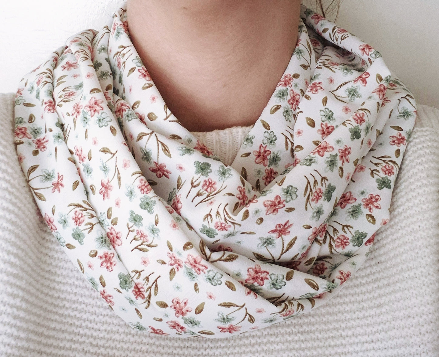 Flower Meadow Crinkle Infinity Scarf 100% Polyester