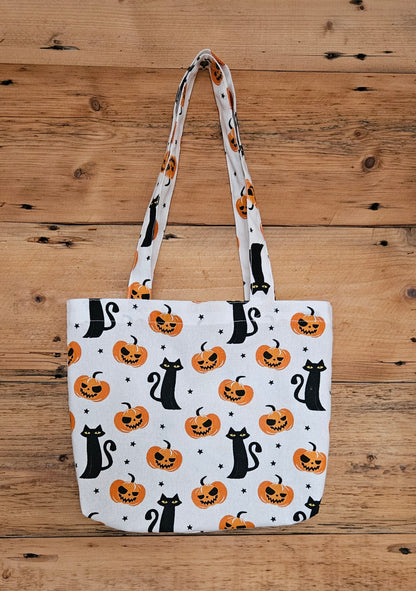 Handmade Pumpkin and Cat Trick or Treat Bag