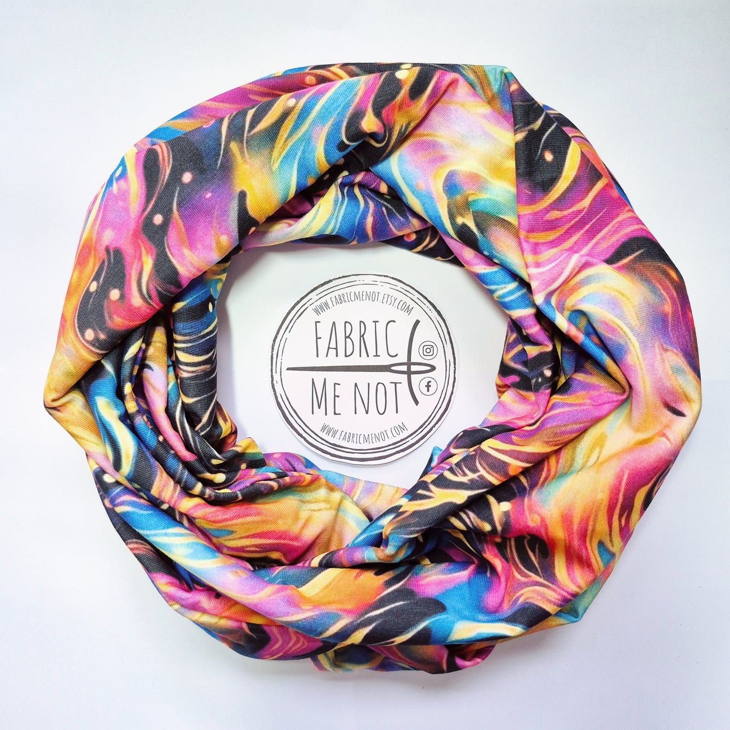 Swirls Premium Print 100% Knitted Cotton Infinity Scarf