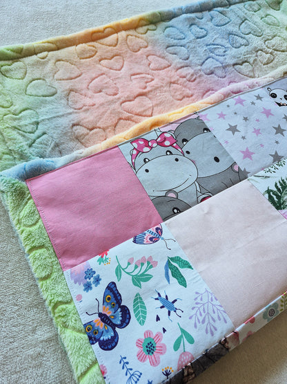 Patchwork Children's Blanket Rainbow