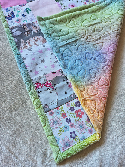 Patchwork Children's Blanket Rainbow