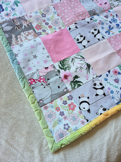 Patchwork Children's Blanket Rainbow