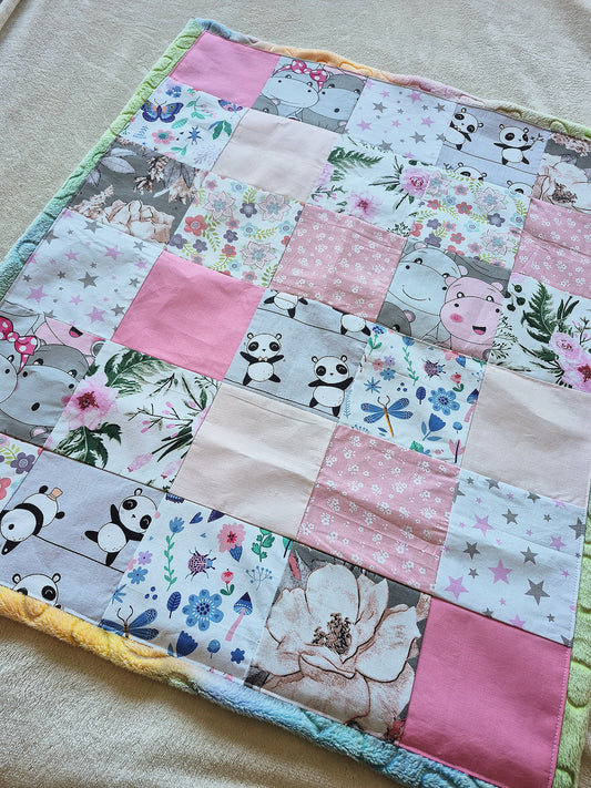 Patchwork Children's Blanket Rainbow