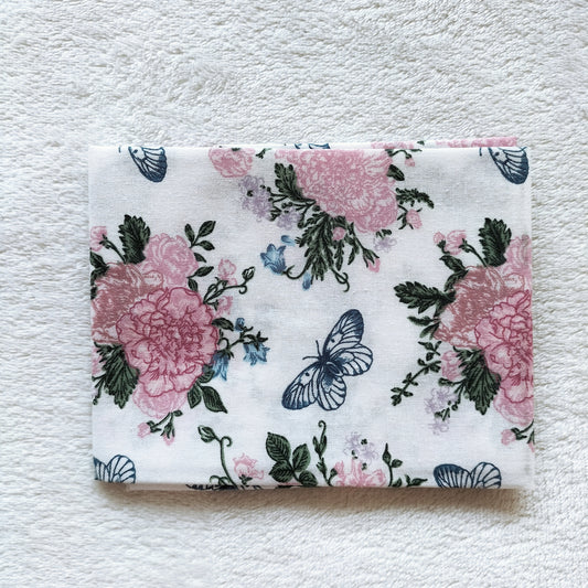 Vintage Butterfly & Blooms Fat Quarter – 100% Cotton (50 x 50 cm)