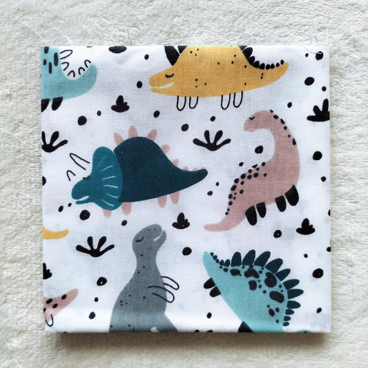 Colourful Dinos Kids Design Cotton Fabric – Fat Quarter 100% Cotton (50 x 50 cm)