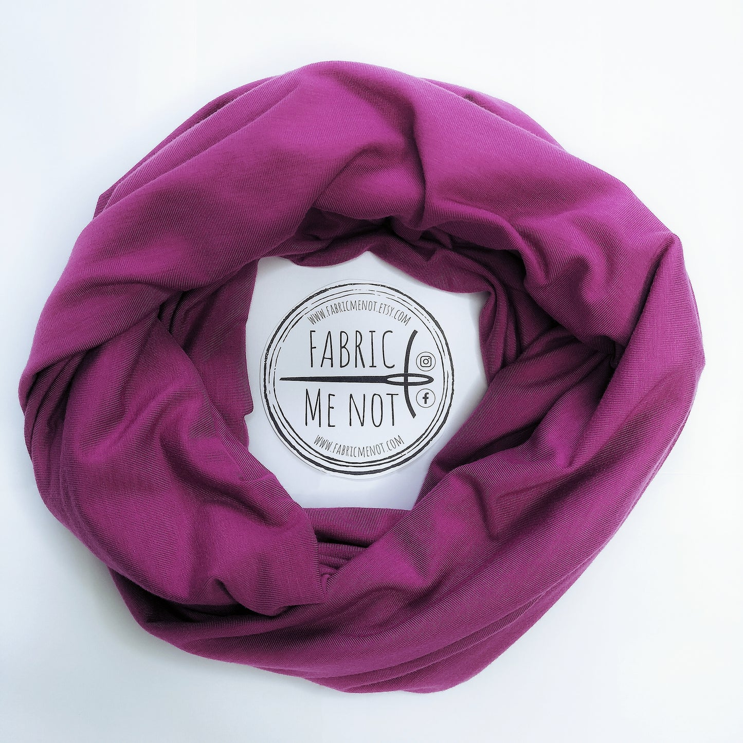 Orchid Pink Plain 100% Knitted Cotton Infinity Scarf