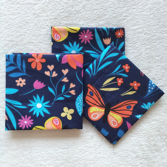 Butterflies & Blooms Fat Quarter – 100% Cotton (50 x 50 cm)