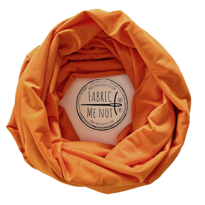 Burnt Orange Plain 100% Knitted Cotton Infinity Scarf