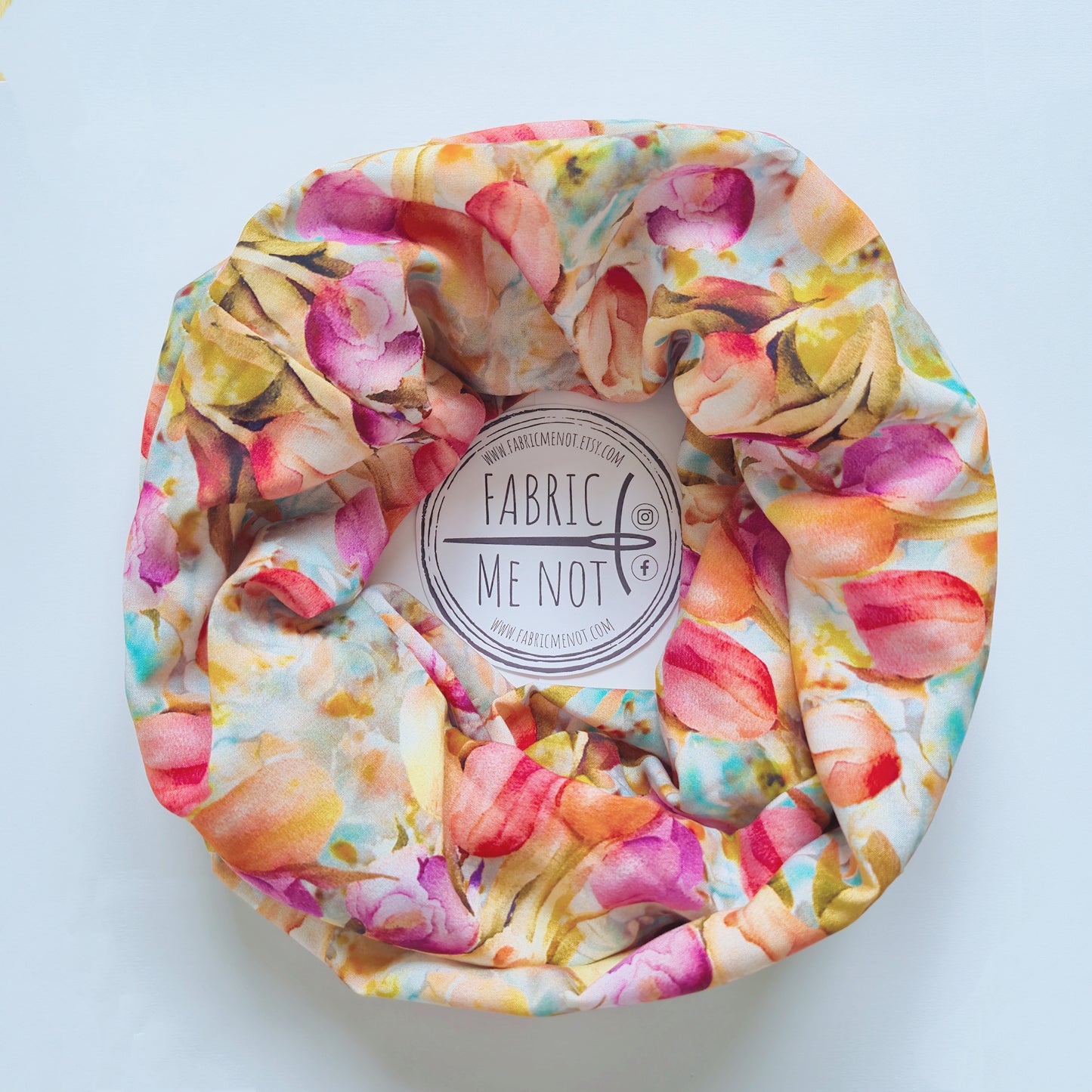 Colourful Tulip Flowers Infinity Scarf 100% Viscose