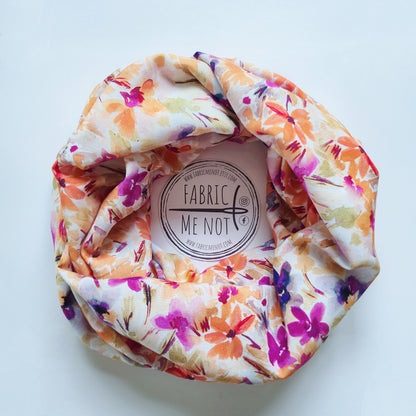 Colourful Flower Infinity Scarf 100% Viscose